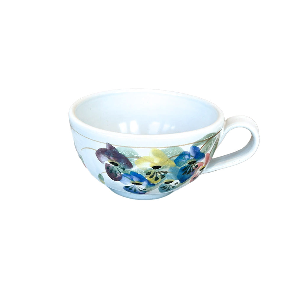 Clematis Multi Coloured Breakfast Cup and Saucer