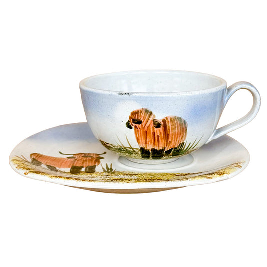 Highland Cow Breakfast Cup and Saucer