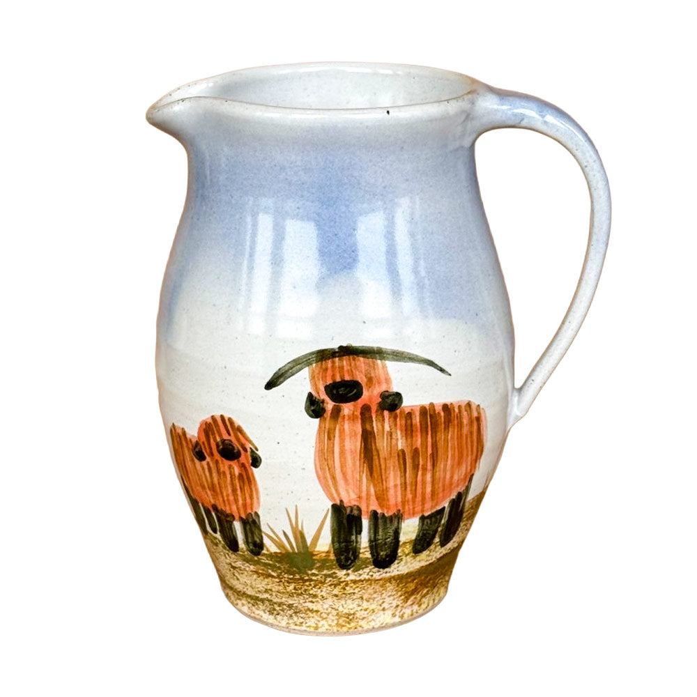 Highland Cow Curvy Water Jug