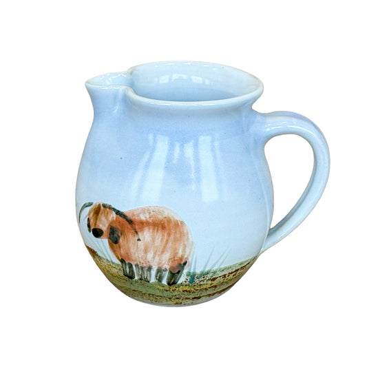 Highland Cow Curvy Milk Jug