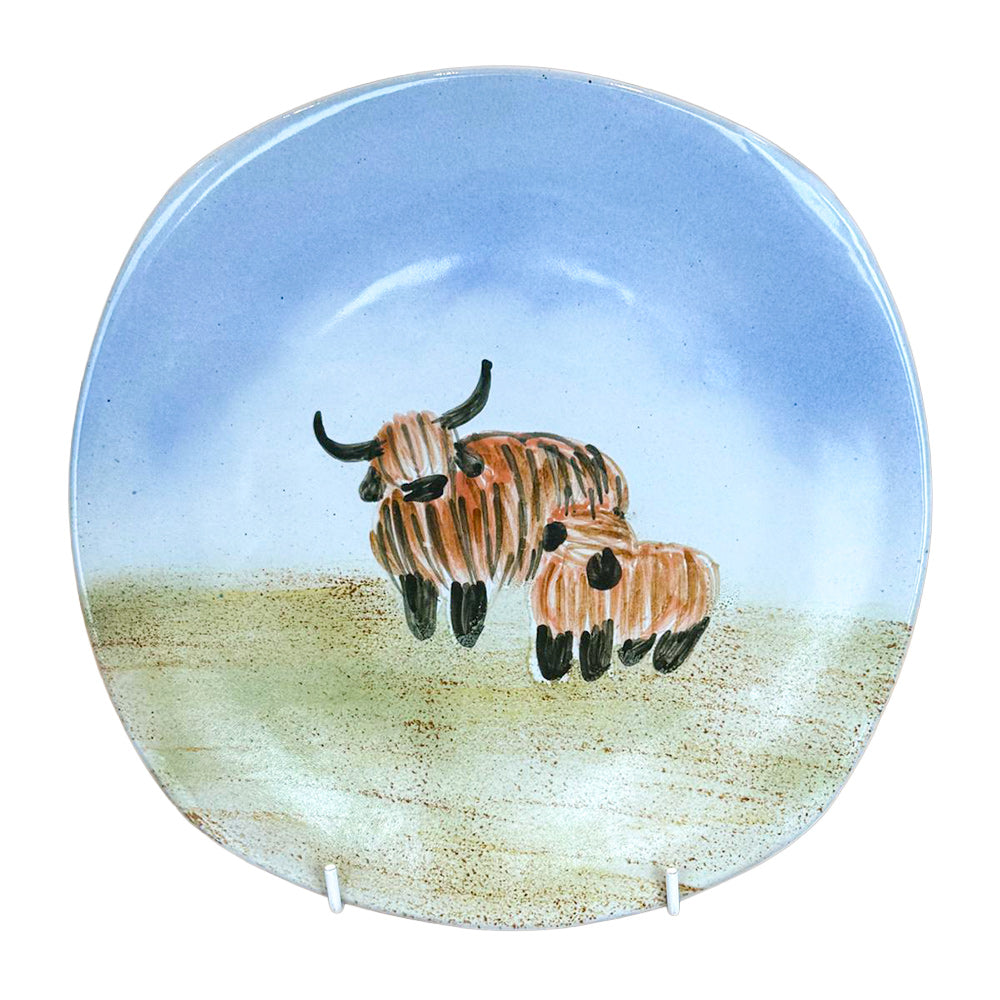 Highland Cow Plate Large