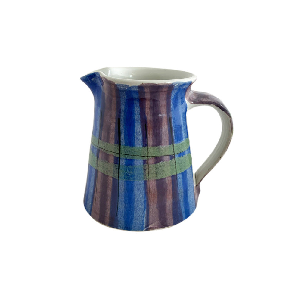 Tartan Blue Straight Milk Jug